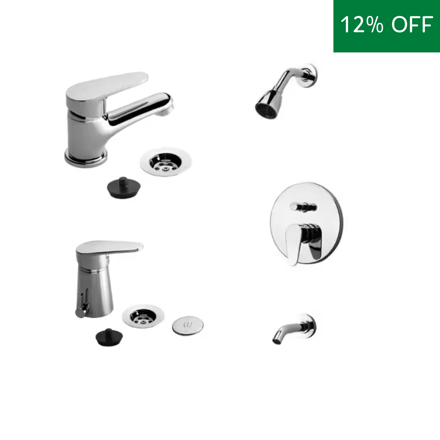 Imagen de COMBO Monocomando FV Compacta lavatorio + bidet + ducha