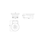 Imagen de Jabonera para aplicar FV Armonía Negro Mate 0168/M8-NG