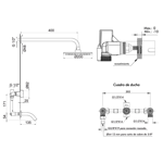 Imagen de Juego FV Grip Bañera y Ducha Brushed Brass 0103/L8-BB