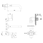 Imagen de Juego FV Mauna Lavatorio embutido Brushed Brass 0203/G8-BB