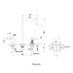 Imagen de Juego FV Mauna Lavatorio Brushed Brass 0207A/G8-BB