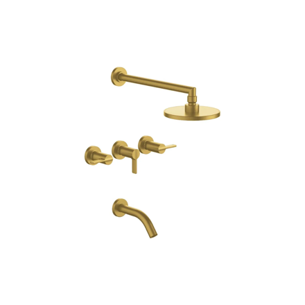 Imagen de Juego FV Mauna Bañera Y Ducha Brushed Brass 0103/G8-BB