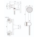 Imagen de Monocomando FV Alba Ducha Cromado 0311/G9-CR