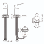 Imagen de Monocomando FV Inicia Bidet Cromado 0189.01/R2-CR