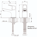 Imagen de Monocomando FV Inicia Lavatorio Cromado 0181/R2-CR