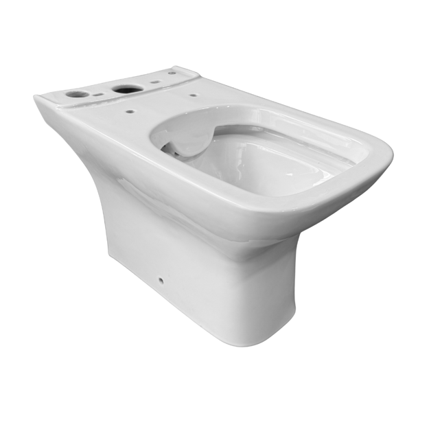 Imagen de Inodoro Largo Cortina importado con asiento PP blanco CE-2021