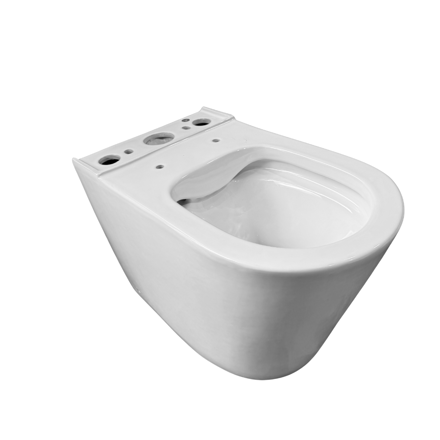 Imagen de Inodoro Largo Assisi importado con asiento UF blanco CE-2138