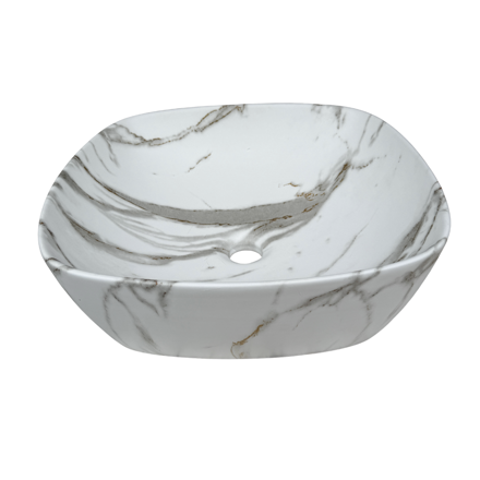 Imagen de Bacha import. 37x37x13,5cm. marmol mate c/sopapa 9723 P-308