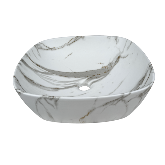 Imagen de Bacha TIVVOX 37x37x13,5cm. marmol mate c/sopapa 9723 P-308