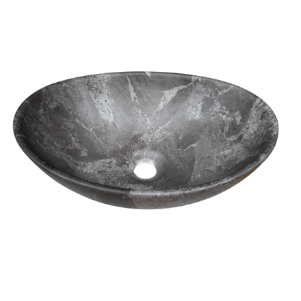 Imagen de Bacha import. oval 40x30x14,5cm.marmol mate c/sopapa 9020A P-365