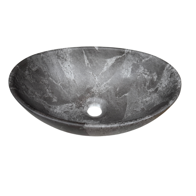 Imagen de Bacha import. oval 40x30x14,5cm.marmol mate c/sopapa 9020A P-365