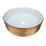 Imagen de Bacha TIVVOX redonda 36,5x36,5x12,5cm.oro rosa c/sop.9514B E-217