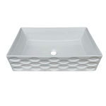 Imagen de Bacha import. rectangular 55x36x14cm. blanco brillante 9728