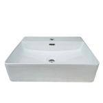 Imagen de Bacha import. rectangular 50x42x13cm. 1 Ag.blanco brillante 9554