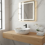 Imagen de Bacha TIVVOX 37x37x13,5cm. marmol mate c/sopapa 9723 P-308