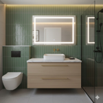 Imagen de Bacha TIVVOX 50x39x13cm. blanco y dorado c/sopapa 9391B E-178