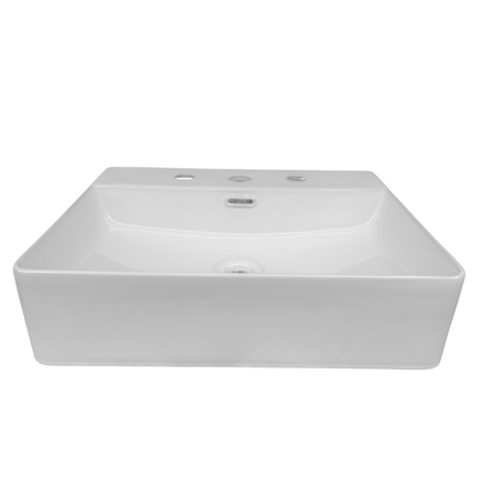 Imagen de Bacha TIVVOX rectangular 50x42x13cm. 3 Ag.blanco brillante 9554-3