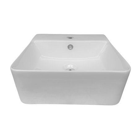 Imagen de Bacha import. rectang. 40,5x43x14,5cm. 1 Ag.blanco brillante 9450