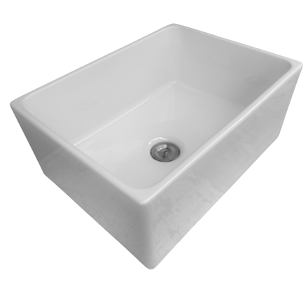 Imagen de Bacha cocina TIVVOX 60,5x45,7x25,4cm.bco.brillante c/sop. FC-2418