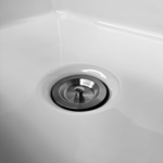 Imagen de Bacha cocina TIVVOX 60,5x45,7x25,4cm.bco.brillante c/sop. FC-2418