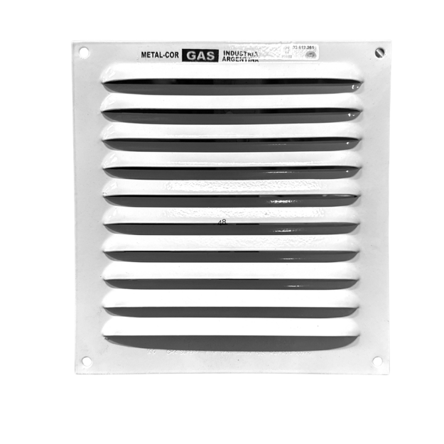 Imagen de Reja ventilacion 20 x 20cm 100cm2 p/atornillar esmaltada aprobada
