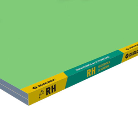 Imagen de Placa.12.5 mm 120 x 240 yeso resis. humedad DURLOCK