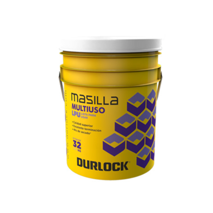 Imagen de Masilla lista para usar multiuso p/placas yeso balde 32kg DURLOCK