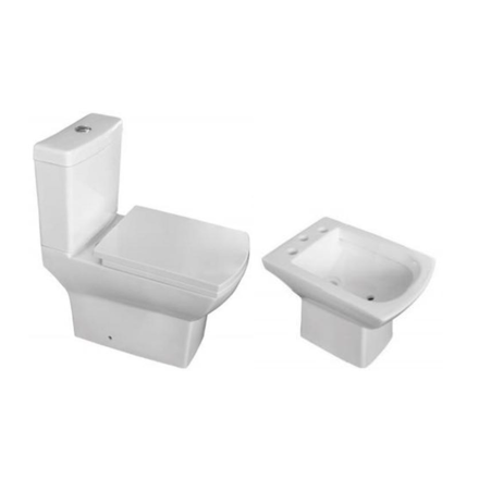 Imagen de Juego baño TIVVOX Matera inodoro lgo.+depósito+asiento+bidet 3Ag.