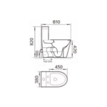 Imagen de Juego baño TIVVOX Noto inodoro lgo.+depósito+asiento+bidet 1Ag.