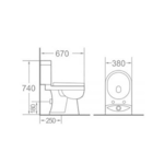 Imagen de Juego baño TIVVOX Siena inodoro lgo.+depósito+asiento+bidet 1Ag