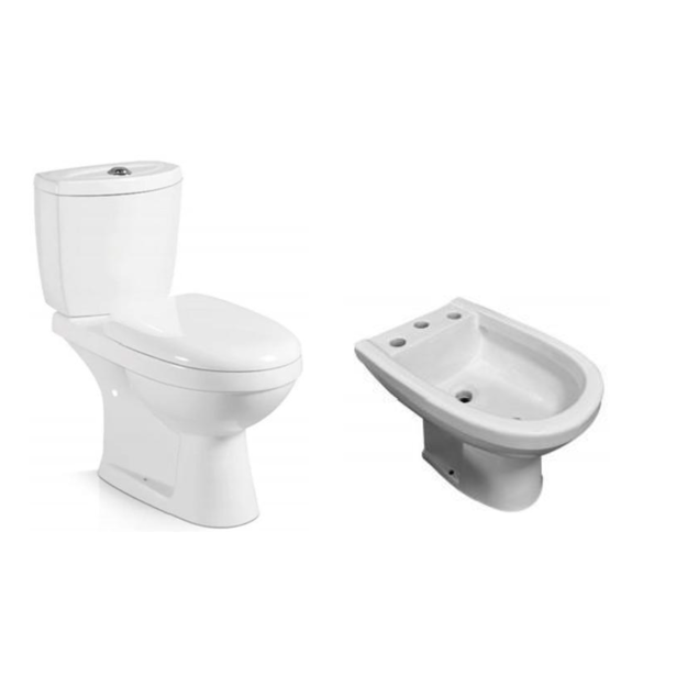 Imagen de Juego baño TIVVOX Siena inodoro lgo.+depósito+asiento+bidet 3Ag