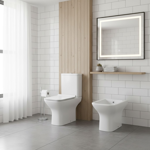 Imagen de Juego baño TIVVOX Cortina inodoro lgo.+depósito+asiento+bidet 3Ag