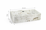 Imagen de Bacha RHAYPIC rectang.55x35x14cm.marmol mate c/sopapa 9686C P-176