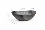 Imagen de Bacha RHAYPIC oval 40x30x14,5cm.marmol mate c/sopapa 9020A P-365