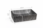 Imagen de Bacha RHAYPIC rectang.55x35x14cm.marmol mate c/sopapa 9686C P-324