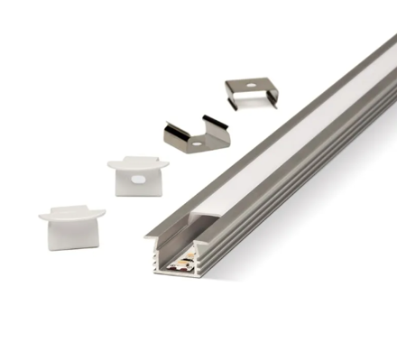 Imagen de Listello embutible ATRIM lumiere led 2,5m cromo mate a1 3945