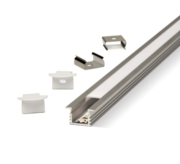 Imagen de Listello embutible ATRIM lumiere led 2,5m cromo mate a1 3945