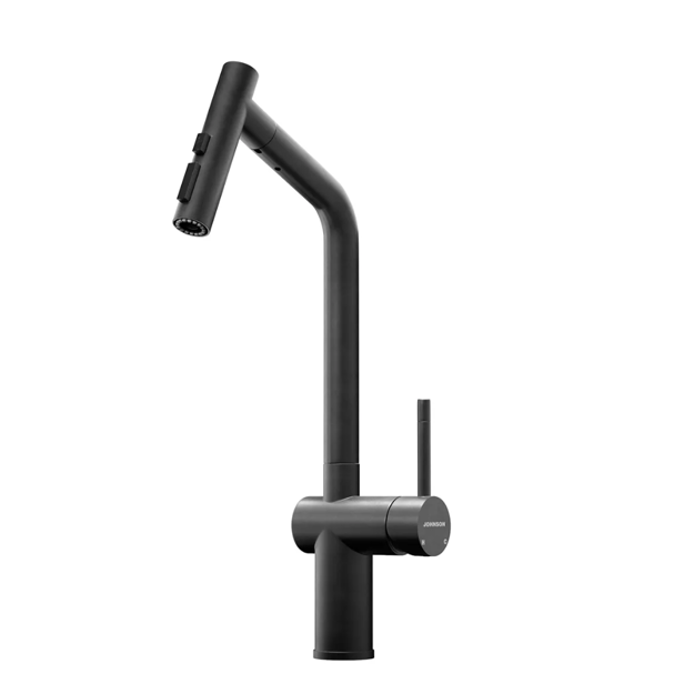Imagen de Grifería monocomando cocina JOHNSON Glow Black