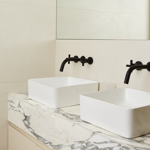 Imagen de Grifería PEIRANO Black Velvet lavatorio pared emb. 62-190