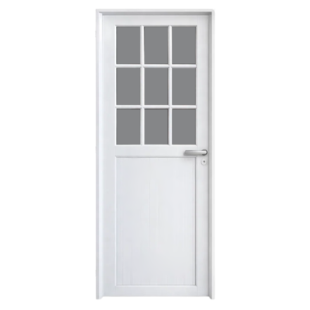 Imagen de Puerta aluminio blanco 80cm m304 rev.dob.pes. vid.tte.4mm izq.