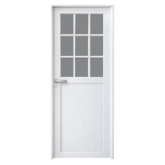 Imagen de Puerta aluminio blanco 80cm m304 rev.dob.pes. vid.tte.4mm der.