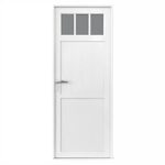 Imagen de Puerta aluminio blanco 80cm m306 rev.dob.pes. vid.tte.4mm der.