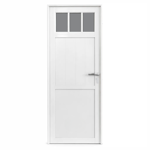 Imagen de Puerta aluminio blanco 80cm m306 rev.dob.pes. vid.tte.4mm izq.