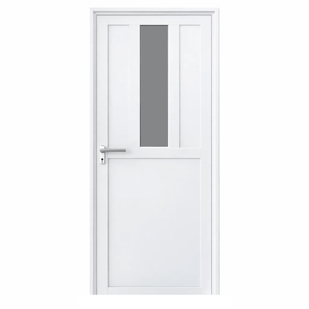 Imagen de Puerta aluminio blanco 80cm m319 36mm.rev.dob.pes.vid.tte.4mm der
