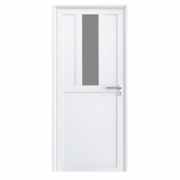 Imagen de Puerta aluminio blanco 80cm m319 36mm.rev.dob.pes.vid.tte.4mm izq