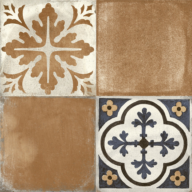 Imagen de Caja 19 pzs.Cerámica SCOP 33x33 Cotto Malva Deco