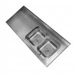 Imagen de Mesada 120cm JOHNSON ac.430 c/resp,sin aguj,c/p.dob cc-28"d"