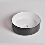 Imagen de Bacha loza cilíndrica 355 x 115 LÚMINI Axis bco y ngro 8463B-BW