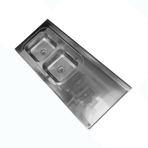 Imagen de Mesada 120cm JOHNSON ac.430 c/resp,sin aguj,c/p.dob cc-28"i"