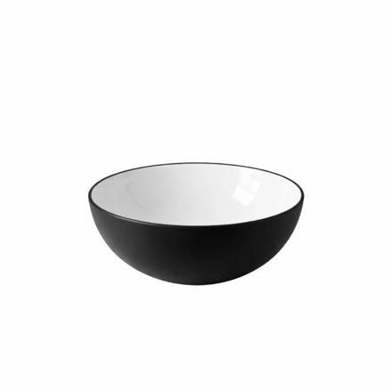 Imagen de Bacha loza redonda 360 x 140 -PF- Eclipse bco y ngro XZ-G008-WH